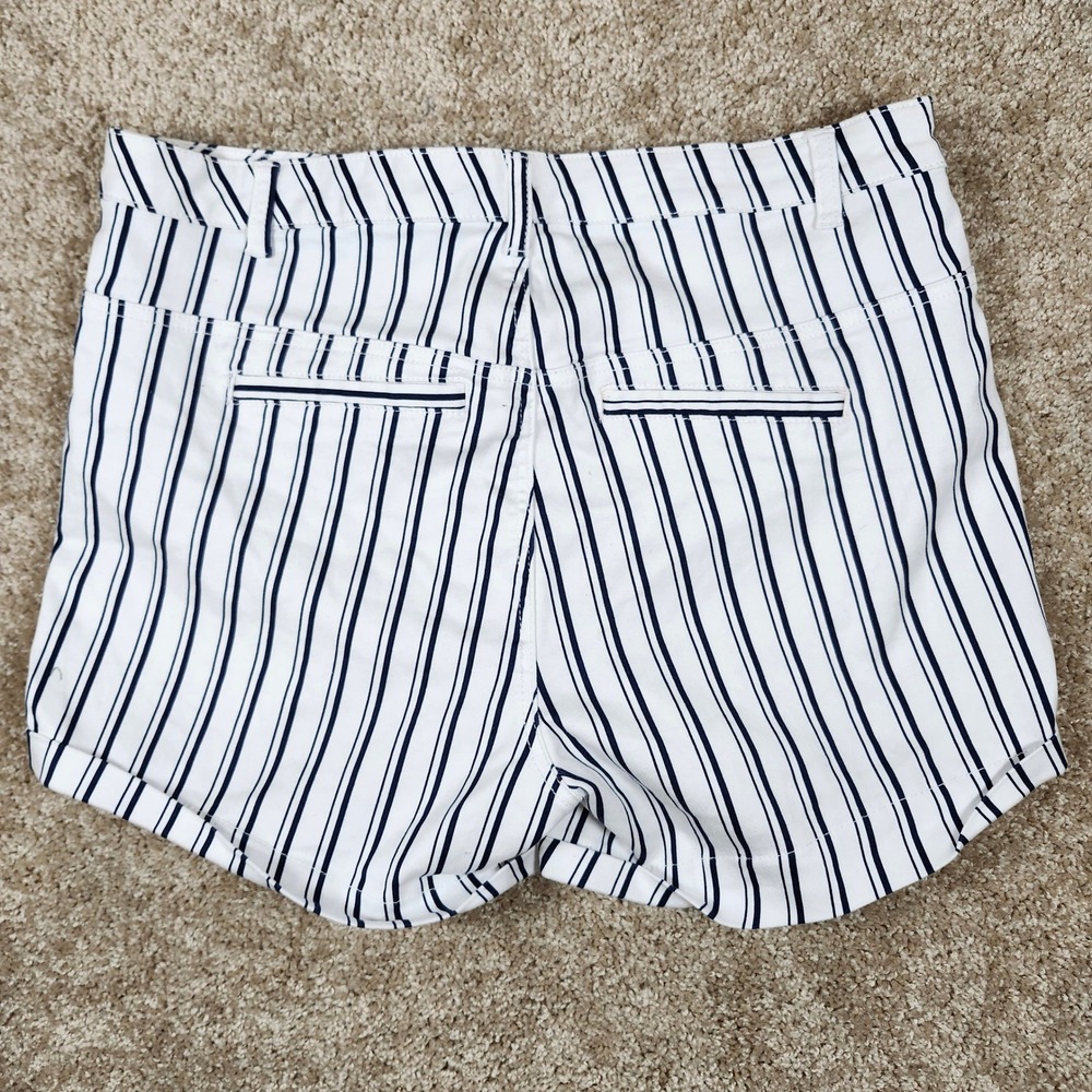 Almost Famous Shorts Striped Sailor High Waisted Navy White Size 16 - Picture 7 of 8